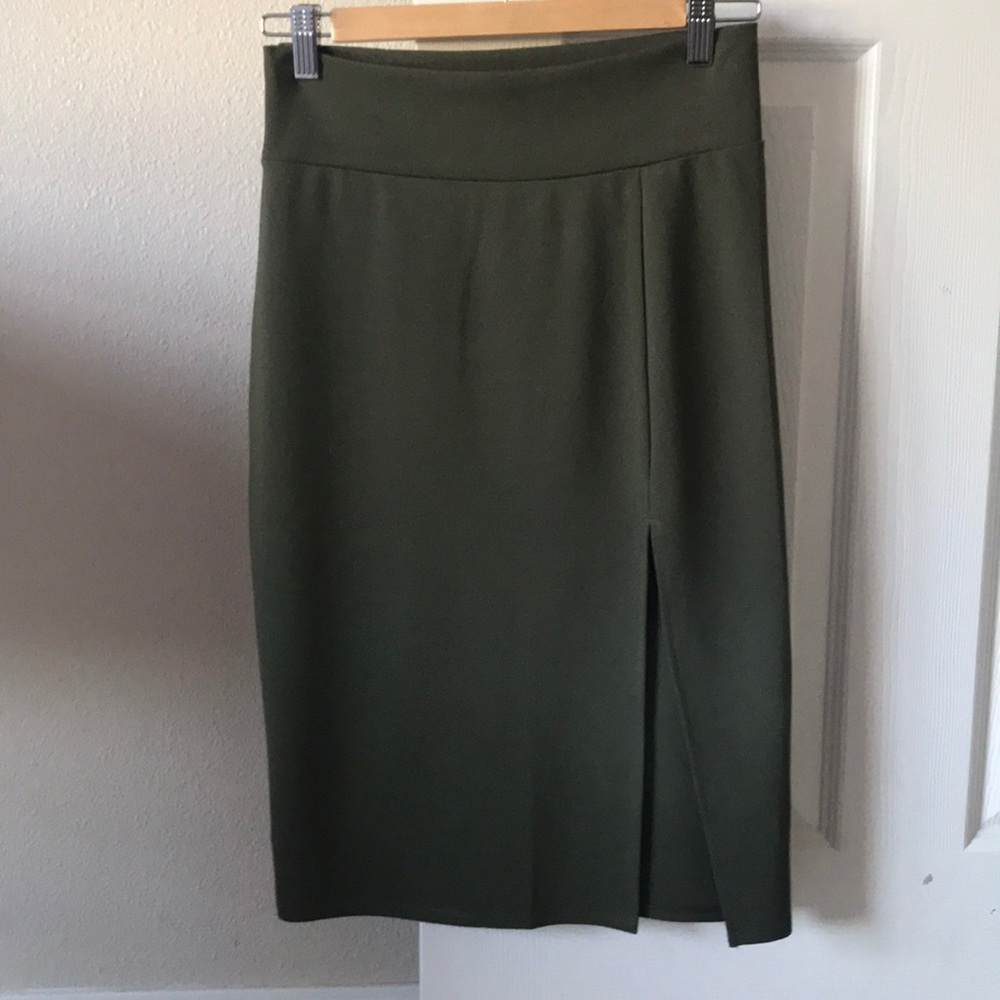 Dark green skirt, stretchy